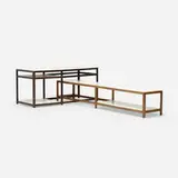 Interlocking table, model 5404 by Edward Wormley, c. 1954, lacquered ash, laminate, sold Jul 2016