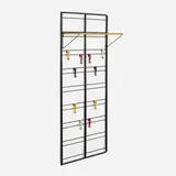 Coen de Vries, Pilastro coat rack, 1958, perforated and enameled steel, rubber