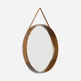 mirror by Uno and Osten Kristiansson, c. 1960, rosewood, mirrored glass, leather, sold Jul 2016