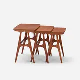 Erling Torvits, nesting tables, set of three, 1960, teak