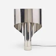 table lamp by Stilnovo, c. 1970, stainless steel, enameled aluminum, sold Jul 2016