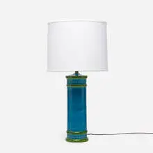 Bitossi, table lamp, c. 1965, glazed earthenware, polyester