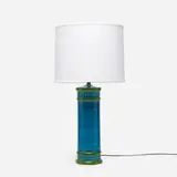 Bitossi, table lamp, c. 1965, glazed earthenware, polyester