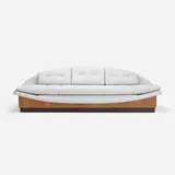 Adrian Pearsall, sofa, c. 1965, upholstery, stained walnut, lacquered wood