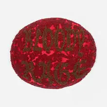 Bloody Rage by Frances Goodman, 2006, beads, silk, thread, sold Jul 2016