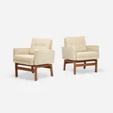 Jens Risom, lounge chairs, pair