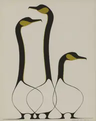 Benjamin Chee Chee, Untitled, 1944-1977) 'Friends' lithograph printed in colours