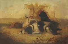 J. Langois, Untitled, oil on canvas laid down 51 x 76.5cm
