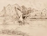 Pair of Wild Bird drawings, 1985 and by Frank M. Hnat, 1986, pen and ink on paper, both, offered Aug 2020