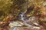 Regis Francois Gignoux, Brook in Woods Diablerets Switzerland