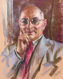 Vincent Nesbert, Portrait of a Gentleman (possibly a Pittsburgher), pastel on tan paper