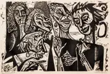 Irving Amen, Scandal, woodcut