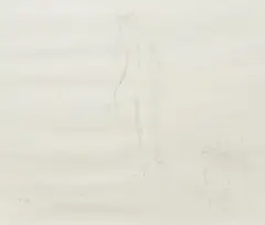 Irving Block, Standing Female Nude, pencil drawing on paper