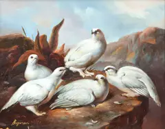 Untitled by White Birds, oil, offered Aug 2020