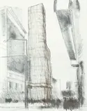 Christo & Jeanne-Claude, Allied Chemical Tower Packed, Project for Time Square, New York from the portfolio (Some) Not Realized Projects, (April 9 and August 10, 1971)