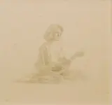 Study for Fantasy in Red by Mark Dassoulas, 1984, pencil drawing, offered Aug 2020