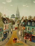 Michel Delacroix, Hommage a Rousseau, 1980's, lithograph printed in colors