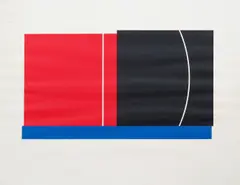 Jo Delahaut, Contact, 1974, serigraph printed in colors, pencil