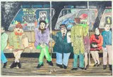 82 Lincoln, 1970's by Diane LaRaja Feldman, etching and aquatint with hand coloring, offered Aug 2020