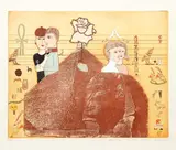Mireille Kramer, Ancient and Modern Egyptians, color, lithograph