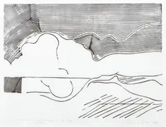 Ryszard Otręba, Pozegnanie (Gipsoryt) [translation: Farewell (Gypsum)], 1983, linocut on paper