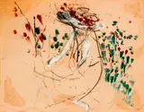 Tillie Speyer on Her Favorite Cycle by possibly Qauck, 1960, oil and mixed media on paper, offered Aug 2020