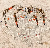 Love by Jiang Tiefang, silkscreen on paper, offered Aug 2020