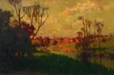 Pennsylvania Landscape, undated by Hugh Henry Breckenridge, oil on canvas, relined, offered Jun 2020