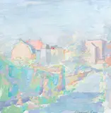 Yonkers #1 by Herman Rose, 1966, oil on canvasboard, offered Jun 2020