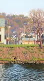 Raymond DeFazio, Title: River Town, 1991, oil on canvas, Dimensions: