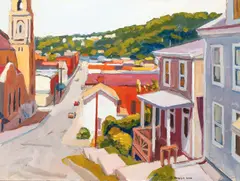 Stephen Hankin, Street in Millvale, PA, 2008, oil on artist's board