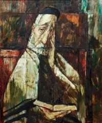 Samuel Rosenberg, Israel, 1945, oil on masonite