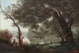 after Jean-Baptiste Corot (French, 1796-1875), Copy of Souvenir de Mortefontaine by Alfieri, oil on canvas, offered Jun 2020