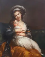 James Wells Champney, after Elisabeth Louise Vigee Le Brun (1755-1842), Copy of Self Portrait with Daughter Julie, 1899, pastel