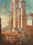 Hubert Robert, Roman Ruins, oil on canvas, 19th century