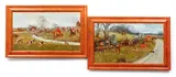 Gilbert Scott Wright, Pair of paintings: Clearing a Creek, c.1844 and A Fall at the Fence, c.1859, both, oil on canvas, Creek