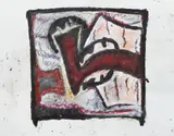 Gregory Amenoff, No Relief, 1981, oil on mixed media on paper, pencil