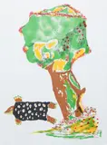 Benny Andrews, Turtle Dove, 1980, lithograph printed in colors, pencil