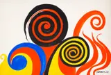 Calder, Alexander (American, 1898-1976), Untitled (Spirals) by Alexander Calder 1969 gouache Untitled, 1969, gouache and pencil on Vidalon Les Annonay paper, offered Jun 2020