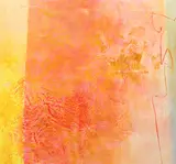 Untitled Abstract Canvas, signed upper left by Eva Lu Damianos, acrylic on canvas, offered Jun 2020