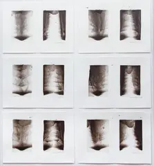 Edward S. Eberle, Six Smoke Drawings, 418, 422, 425, 421, 419, 415, dating from, 1994, ink and glycerin on two sides of each