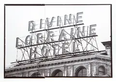 Mark Perrott, Divine Lorraine Hotel, 2007 (Philadelphia), silver gelatin photo, collage (two pinned