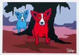"Don't Like Bein' Blue" by George Rodrigue, 1993, silkscreen printed in colors, offered Jun 2020