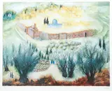 Reuven Rubin, View of Jerusalem, undated, color