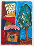Italo Scanga, Landscape with Skull, 1987, color