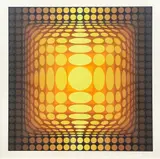 Victor Vasarely, Op-Art, serigraph printed in colors