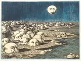 Curt Frankenstein, Bureaucratic Landscape, colored, etching