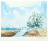 Kaiko Moti, Le Petit Pont, 1969 (The Small Bridge), aquatint printed in colors