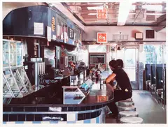 Ralph Goings, Blue Diner, serigraph, 1995. Ed. 68/195, pencil