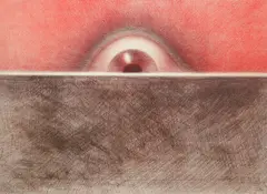 Rodolfo Abularach, Raising Eye, color, lithograph, pencil